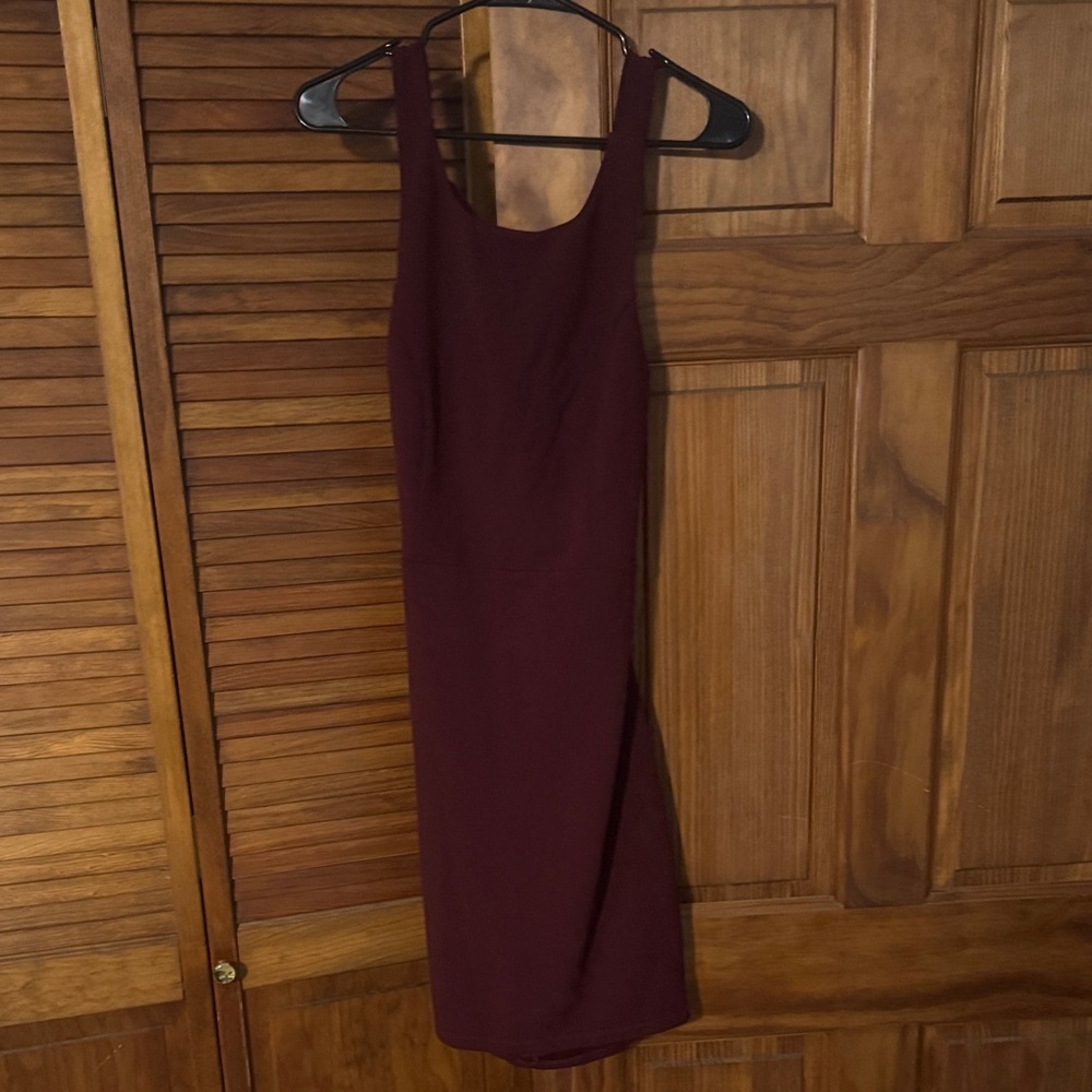 Lulu's Burgundy Midi Dress